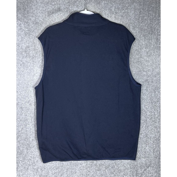 Vintage Nautica Competition Fleece Lined Zip Front Vest Mens Sz XXL Blue Pockets - Picture 2 of 7